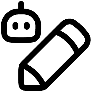 Ai Edit Robot Icon from Plump Line - Free Set