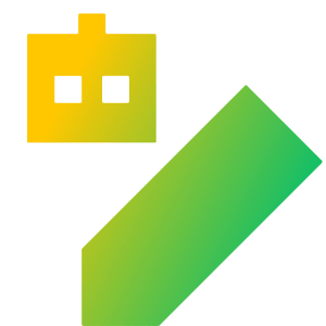 Ai Edit Robot Icon from Sharp Gradient- Free Set