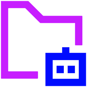 Ai Folder Robot Icon from Sharp Neon - Free Set
