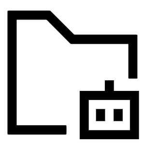 Ai Folder Robot Icon from Sharp Line - Free Set