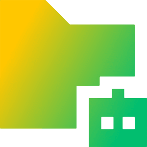 Ai Folder Robot Icon from Sharp Gradient- Free Set