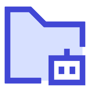 Ai Folder Robot Icon from Sharp Duo - Free Set