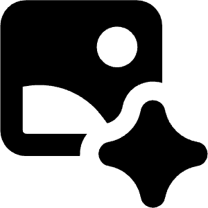 Ai Generate Landscape Image Spark Icon from Core Solid - Free Set