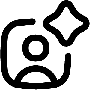 Ai Generate Portrait Image Spark Icon from Flex Line - Free Set