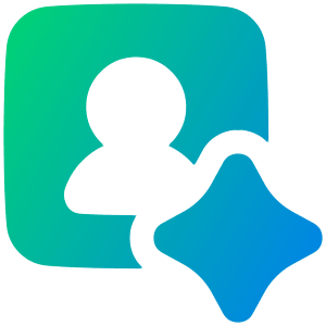 Ai Generate Portrait Image Spark Icon from Plump Gradient - Free Set