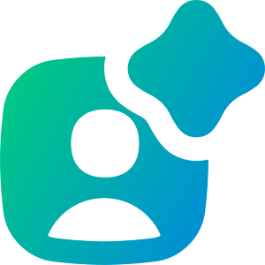 Ai Generate Portrait Image Spark Icon from Flex Gradient - Free Set