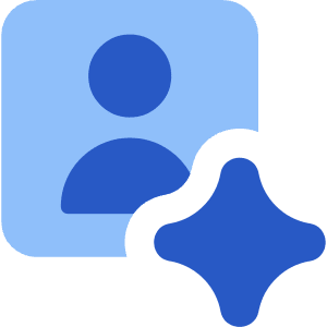 Ai Generate Portrait Image Spark Icon from Core Flat - Free Set