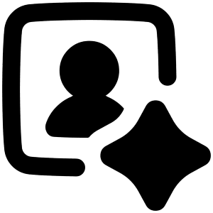 Ai Generate Portrait Image Spark Icon from Plump Remix - Free Set