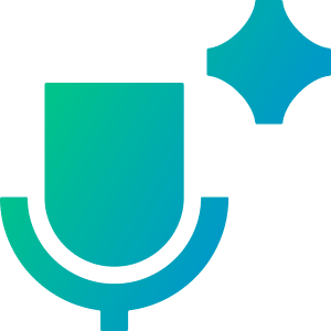 Ai Generate Voice Spark 2 Icon from Sharp Gradient- Free Set