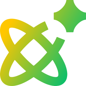 Ai Science Spark Icon from Sharp Gradient- Free Set