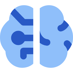 Artificial Intelligence Brain Icon from Core Flat Set