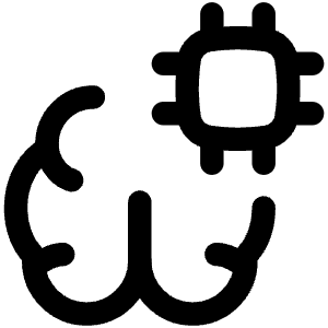 Artificial Intelligence Brain Chip Icon from Flex Line - Free Set