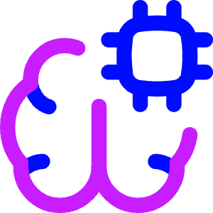 Artificial Intelligence Brain Chip Icon from Flex Neon - Free Set