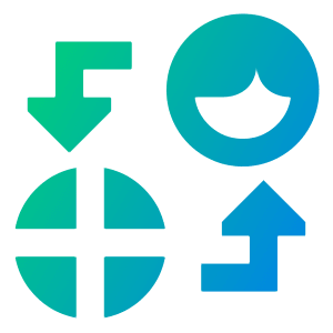 Deepfake Technology 2 Icon from Sharp Gradient- Free Set