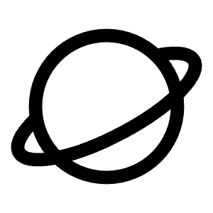 Planet Icon from Solar Linear Set