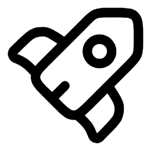 Rocket Icon from Solar Linear Set