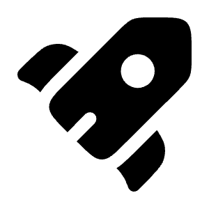 Rocket Icon from Solar Bold Set