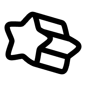 Star Angle Icon from Solar Linear Set