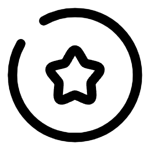 Star Circle Icon from Solar Broken Set