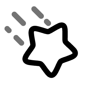 Star Fall Minimalistic Icon from Solar Line Duotone Set