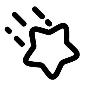 Star Fall Minimalistic Icon from Solar Linear Set