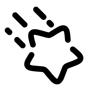 Star Fall Minimalistic Icon from Solar Broken Set