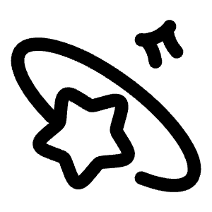 Star Ring Icon from Solar Linear Set