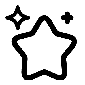 Stars Minimalistic Icon from Solar Linear Set