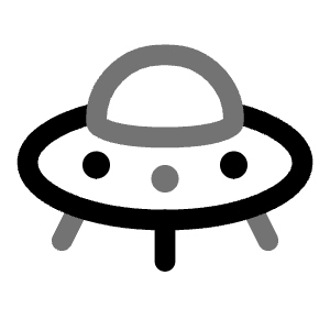 UFO Icon from Solar Line Duotone Set