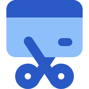 Credit Card Cut Icon from Core Flat Set