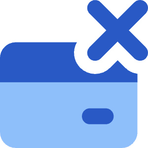 Credit Card Declined Icon from Core Flat Set
