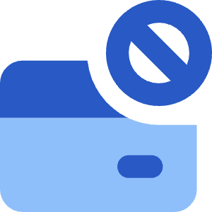 Credit Card Disable Icon from Core Flat Set