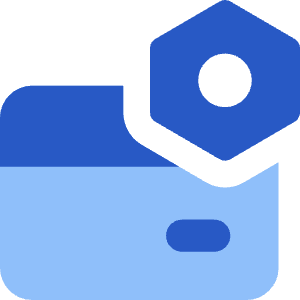 Credit Card Gear Settings Nut Icon from Core Flat Set