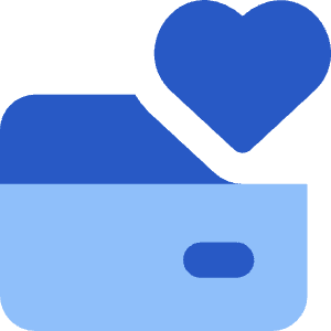 Credit Card Heart Favorite Icon from Core Flat Set