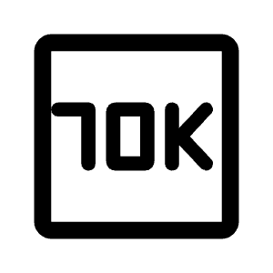 10k Icon from Rounded Line - Material Symbols Set