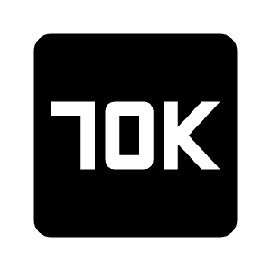 10k Fill Icon from Outlined Fill - Material Symbols Set