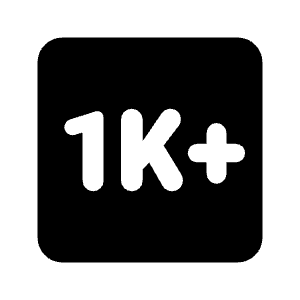 1k Plus Fill Icon from Rounded Fill - Streamline Material Free Set