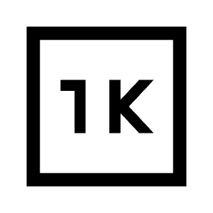 1k Icon from Sharp Line - Material Symbols Set