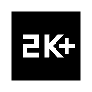 2k Plus Fill Icon from Sharp Fill - Material Symbols Set
