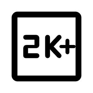 2k Plus Icon from Rounded Line - Material Symbols Set