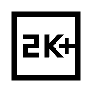 2k Plus Icon from Sharp Line - Material Symbols Set