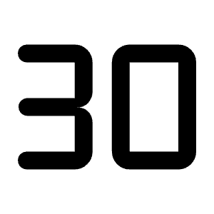 30fps Fill Icon from Rounded Fill - Material Symbols Set