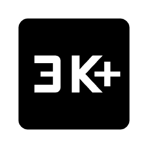 3k Plus Fill Icon from Outlined Fill - Material Symbols Set