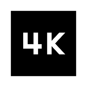 4k Fill Icon from Sharp Fill - Material Symbols Set