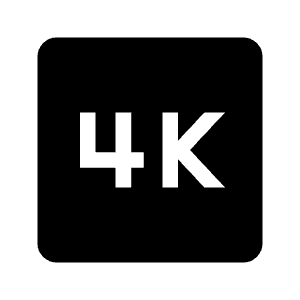 4k Fill Icon from Outlined Fill - Material Symbols Set