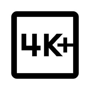 4k Plus Icon from Outlined Line - Material Symbols Set