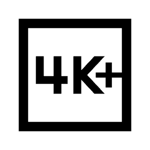 4k Plus Icon from Sharp Line - Material Symbols Set