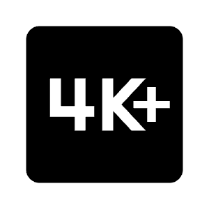 4k Plus Fill Icon from Outlined Fill - Material Symbols Set