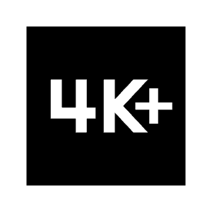 4k Plus Fill Icon from Sharp Fill - Material Symbols Set
