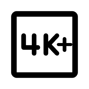 4k Plus Icon from Rounded Line - Material Symbols Set